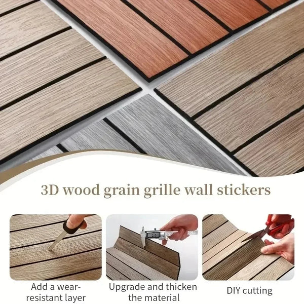 Panel decorativo efecto madera cortado a medida