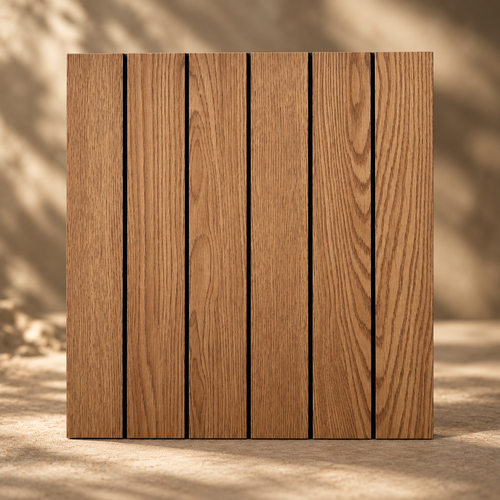 Panel decorativo 3D efecto madera ranurado